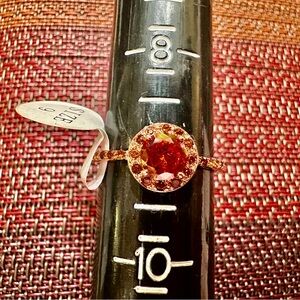 Fragrant Jewels Fiery Orange and Gold Ring